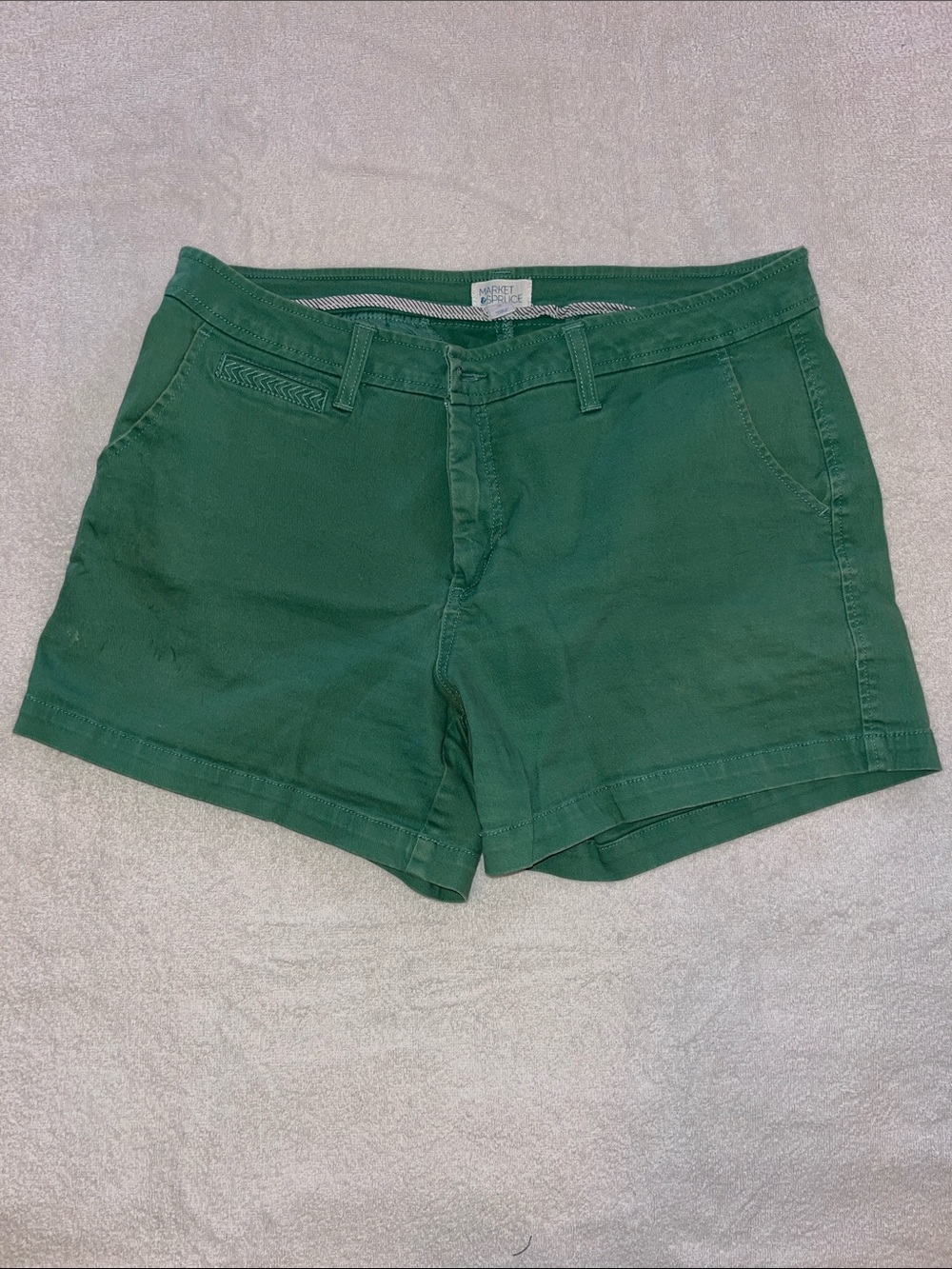 Market & Spruce Forest Green Cotton Shorts